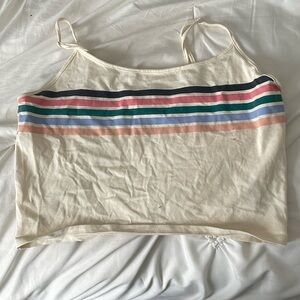 American Eagle Striped Cropped Cami